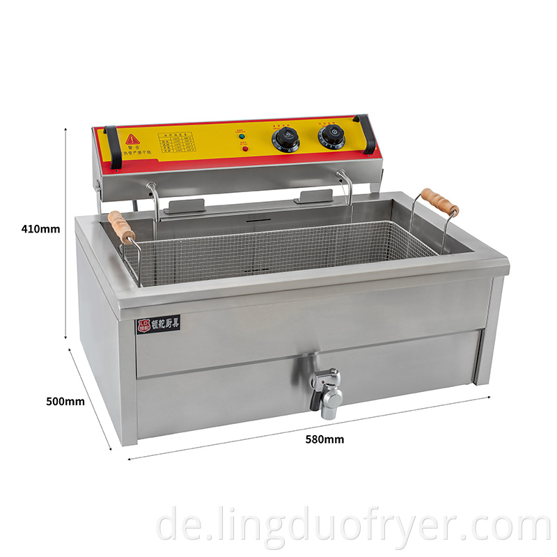 18L electric fryer size